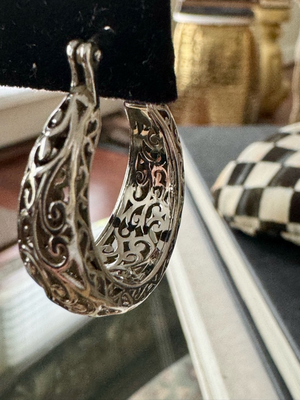 Turkey Intricate Silver Filigree Hoop Earrings - Women's Jewelry